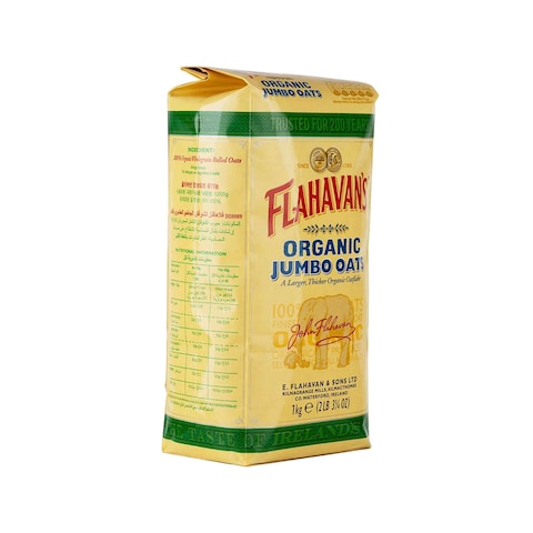 Flahavan&#39;s Organic Jumbo Porridge Oat 1kg