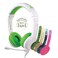 BuddyPhones - School Plus Kids Headphones - High Performance Beam Mic, Detachable BuddyCable for Sharing, Foldable &amp; Cushioned Headband (Green)