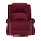 In House Velvet Rocking Recliner Chair - Burgundy - NZ120