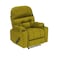 In House Velvet Rocking &amp; Rotating Cinematic Recliner Chair With Cups Holder - Gold - NZ80