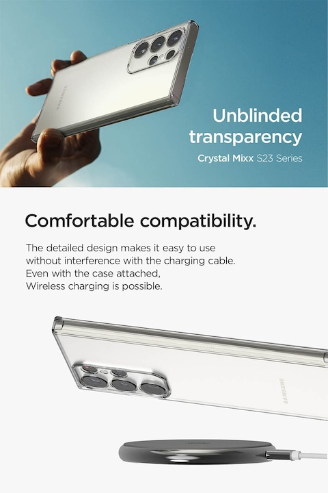 VRS Design Crystal Mixx designed for Samsung Galaxy S23 ULTRA case cover (2023) - Clear