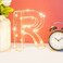 Golden Letter R Glowing with LED Lights 25cm