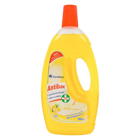 Buy Carrefour 4-In-1 Antibac Disinfectant Cleaner Lemon 900ml in Saudi Arabia