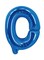 Party Time 16inch Blue Number 0 Foil Balloon