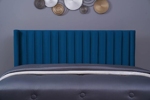 PAN Home Home Furnishings Venus Headboard Velvet Blue L-200: H-125cm 200x125 Blue