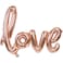 Party Time Rose Gold Cursive Love Foil Balloon, Valentines Day Balloons Mylar Love Shaped Balloons for Valentines Day Decorations   Love Balloon for Proposal, Wedding and Anniversary Decorations
