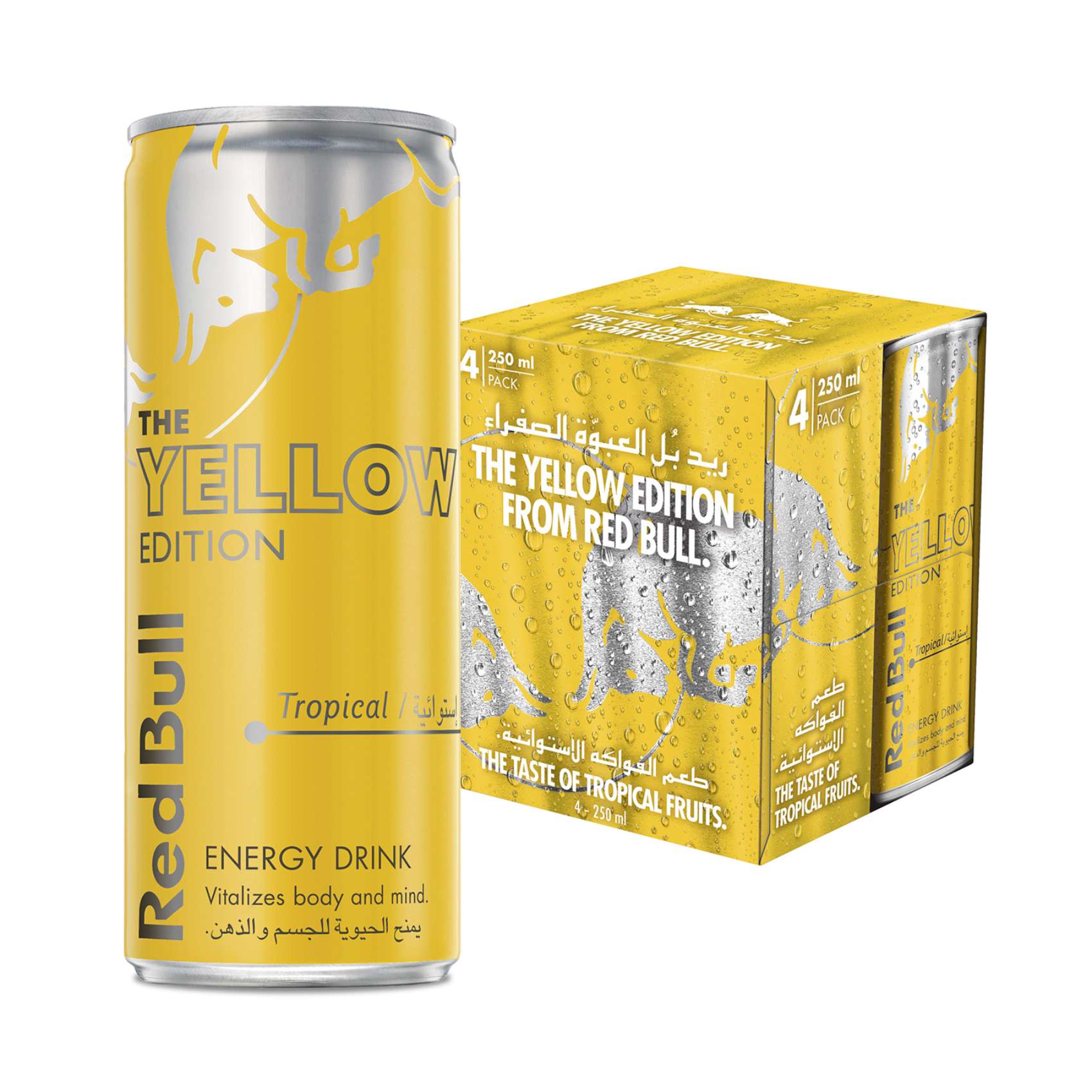 Red Bull Energy Drink Tropical 250ml Pack of 4