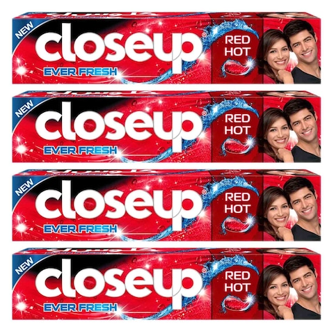 Close Up Ever Fresh Red Hot Toothpaste 120ml x Pack of 4 @ 15% Off
