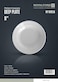 Royalford M/W 8"Round Deep Plate, White, 1X36