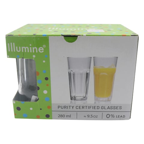 Illumine 280 Ml Tumblr Glass Set6Pc