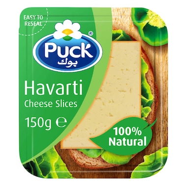 Puck Havarti Natural Cheese Slices 150g