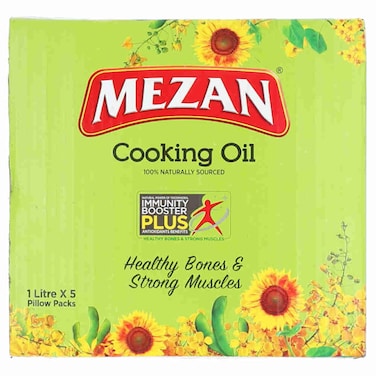 Mezan Cooking Oil Pillow Pouche 1 lt (Pack of 5)