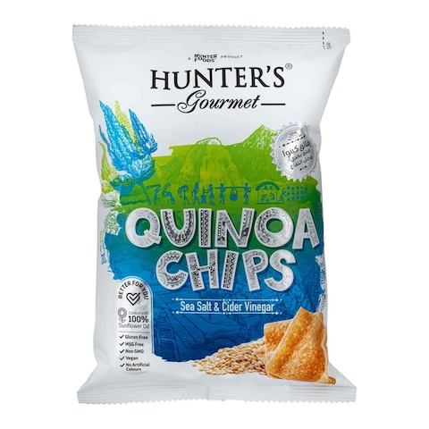 Buy Hunters Gourmet Sea Salt and Cider Vinegar Quinoa Chips 75g in UAE