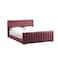 In House Martos Velvet Bed Frame - Queen - 200x150 cm - Dark Pink