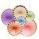 Generic Party Decoration Multi Colorful - Christmas Hanging Paper Fans Decoration Round Pattern Paper Garlands Set For Party Birthday Wedding Events Accessories, Mix Set Of 6