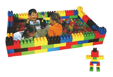 Rainbow Toys - Jumbo Blocks Building Sets Colorful Interlocking Blocks Set