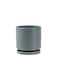 Round  Gray Ceramic Flower Pots with Drainage Hole and Saucer Succulent Garden Pots For Indoor And Outdoor-Large