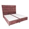 In House Alex Velvet Bed Frame - Queen - 200x140 cm - Dark Pink