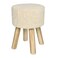 Wood leg stool