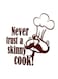 Spoil Your Wall Never Trust A Skinny Cook Printed Wall Sticker Red 50x46cm