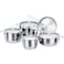 Korkmaz Astra Stainless Steel Cookware Set Silver 9 PCS