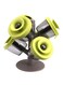 Generic 6-Piece Pop Up Spice Jar With Rack Green/Grey