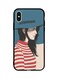 Theodor - Protective Case Cover For Apple iPhone X Red Color Dress Girl