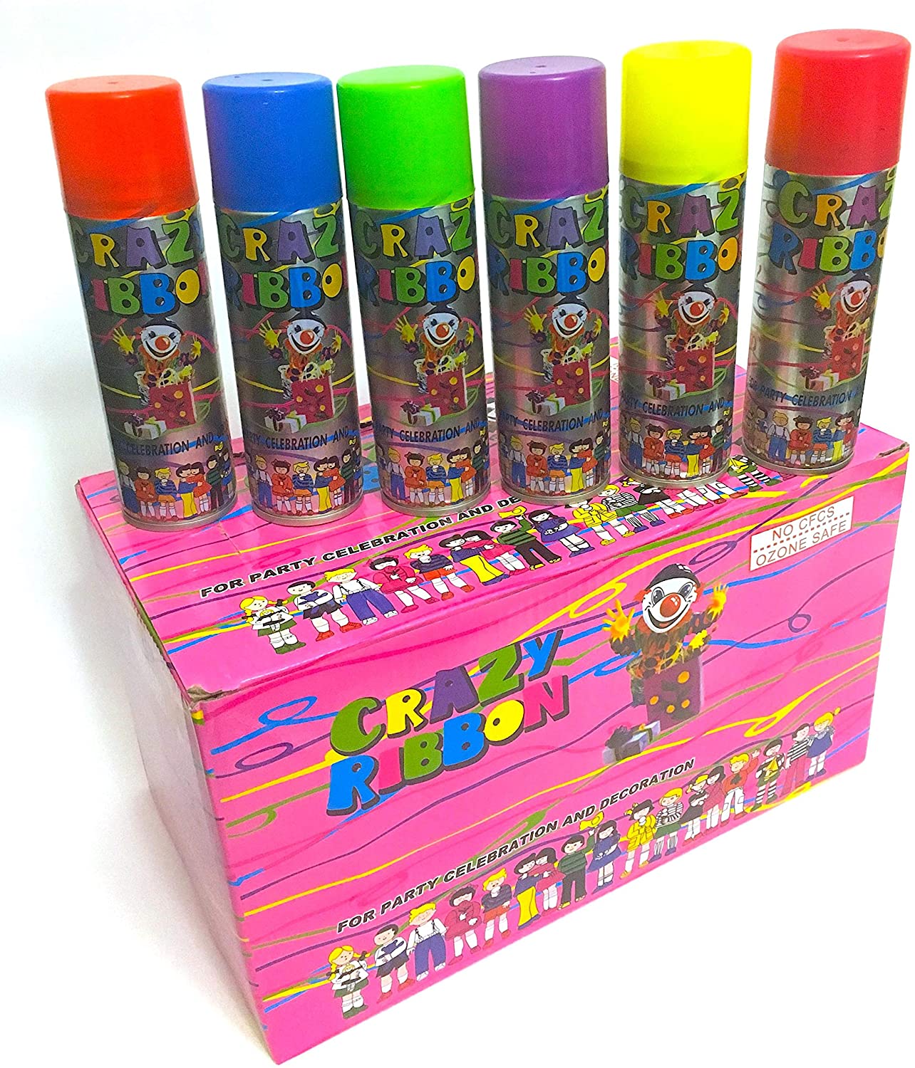 Buy Crazy Ribbon Kids Party Spray Colored String Spray For Party ...