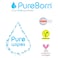 Pureborn Organic Cotton White 10 Wipes
