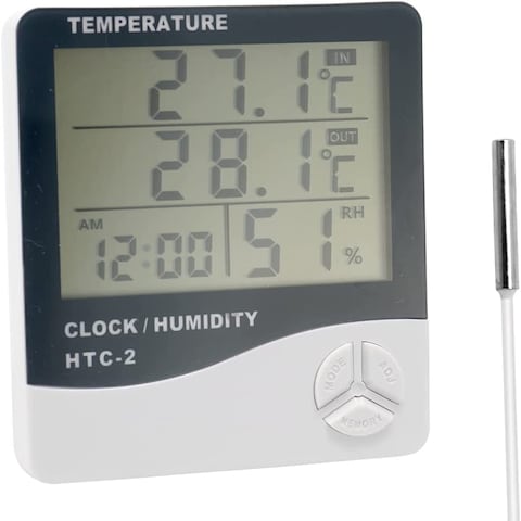 HTC 2 Large Screen Digital Display Temperature And Humidity Meter