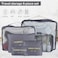 Innovative Six-Piece Pouch Travel Luggage Organiser Set, Grey