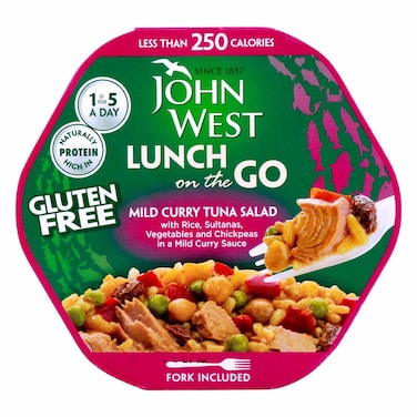 John West Lunch On The Go Mild Curry Tuna Salad 220g