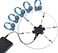 DOT 5-Way Multi Headphone Splitter (Black)