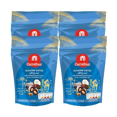 Maf Carrefour Almond Dates Chocolate And Coconut Coated 100g x 4Pieces