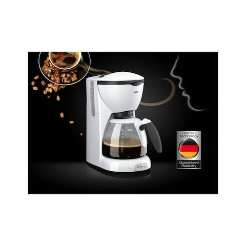 Braun CafeHouse Pure Aroma Coffee Maker - 1000W - White - KF520