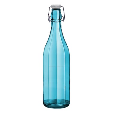 ويلما قارورة زجاج بغطاء قفل - 1 لتر - تركواز