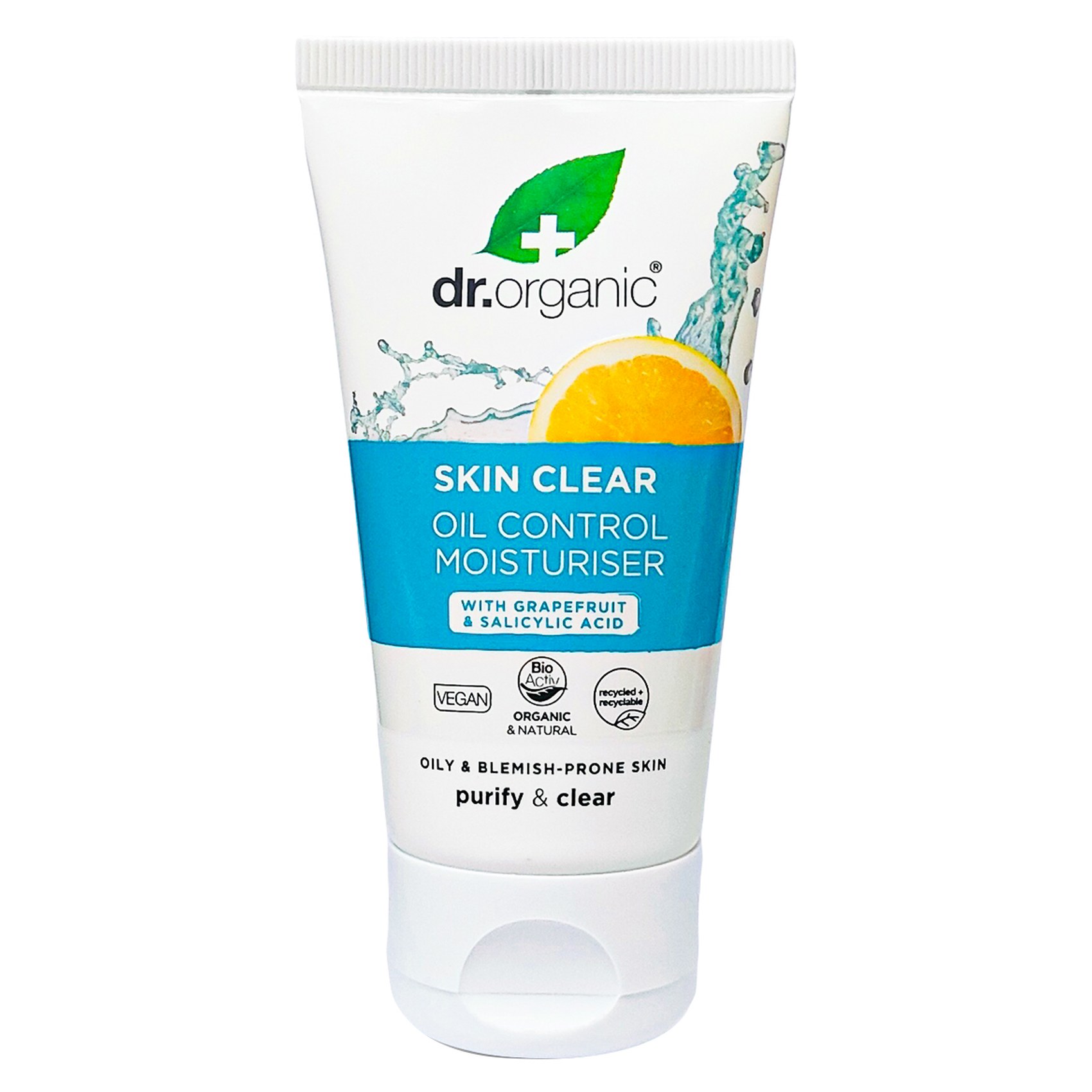 Dr.Organic Skin Clear Oil Control Moisturiser With Grapefruit And Salicylic Acid 50ml