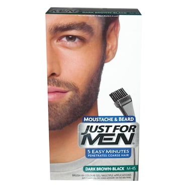 Just For Men Moustache And Beard Color Gel Dark Brown-Black M-45 1 Piece