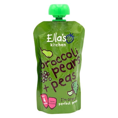 Ella39S Kitchen Organic Broccoli With Pears And Peas Puree 120G