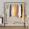 Showay Cloth Rack Cloth Stand Clothes Hanger Stand Clothes Clothes Hanger Dryer Rail With 8Pcs Branch Hook Bottom Storage 110cm Length Large Space For Shoes Clothes Jacket Umbrella Hats Scarf Handbags