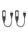 Eveshine - 2-Piece Fitbit Flex Charger Replacement USB Charger Cable 0.76x30.48x8.89inch