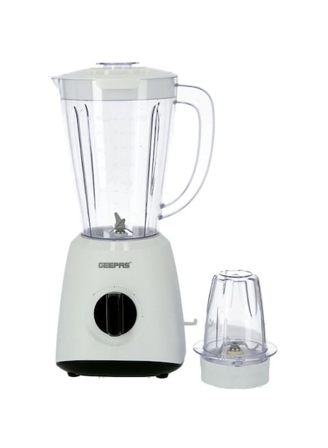 Geepas 2-In-1 Multifunctional Blender 400W Gsb44027 White/Clear/Black