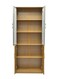 Modern 4 Door Wooden File CABINET and Bookshelf Glass Door With Aluminum