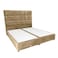 In House Alex Velvet Bed Frame - King - 200x200 cm - Beige