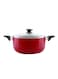 Royalford Casserole With Glass Lid Red 30centimeter
