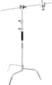 COOPIC Create Cool Pictures C Stand Stainless Steel 210cm Max Height With 88cm Holding Arm And 2 Pieces Grip Head For Video Reflector Monolight And Photography