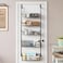 COZY NEST Over-the-Door Storage Rack Organizer 5-Tier Adjustable Baskets Organization,Metal Hanging Pantry Wall Mounted Spice jar for Kitchen, Home, and Laundry