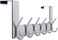 Webi Over The Door Hook Door Hanger:Over The Door Towel Rack With 6 Hooks For Hanging Coats, Door Towel Hanger Door Coat Hanger Over Door Coat Rack For Towels, Clothes, Back Of Bathroom, Silver