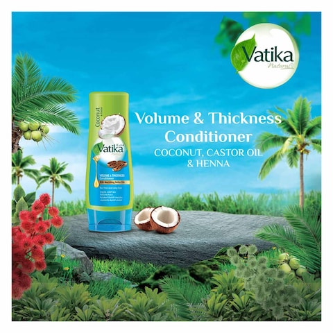 Dabur Vatika Naturals Volume And Thickness Coconut And Castor Conditioner 400ml