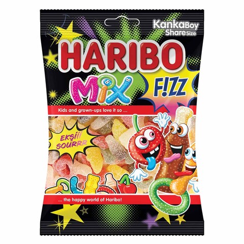 Haribo Fizz Mix Gummy Candy Jelly 160g